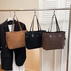 Simple Retro Large Capacity Pu Leather Tote Bag
