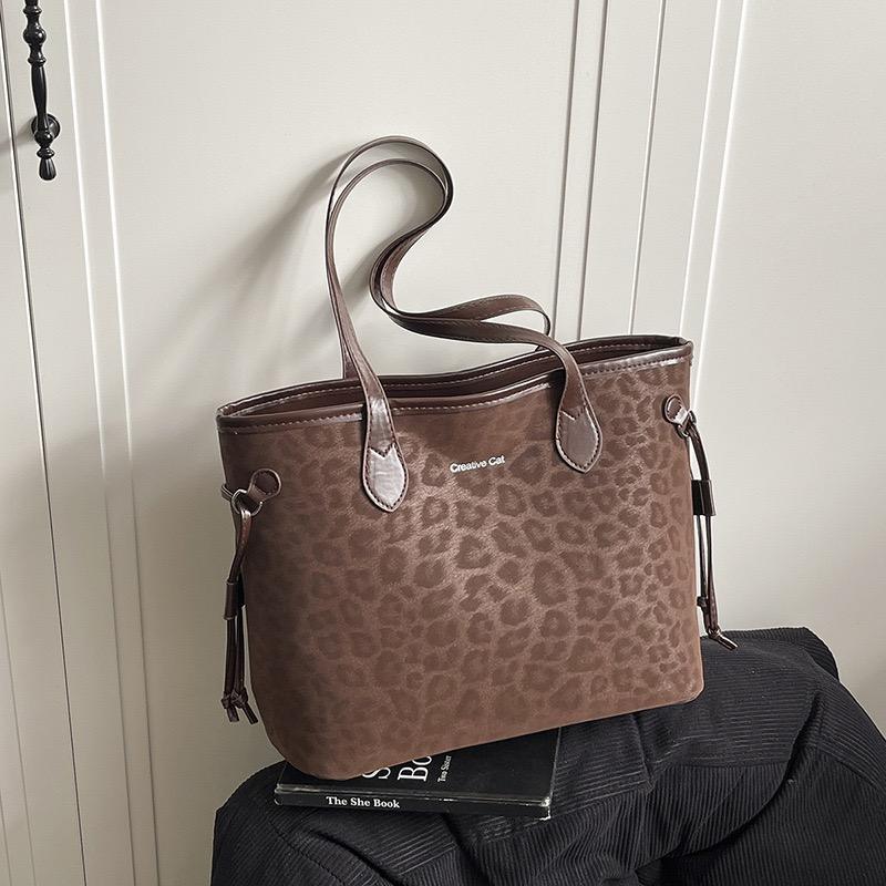 Simple Retro Large Capacity Pu Leather Tote Bag