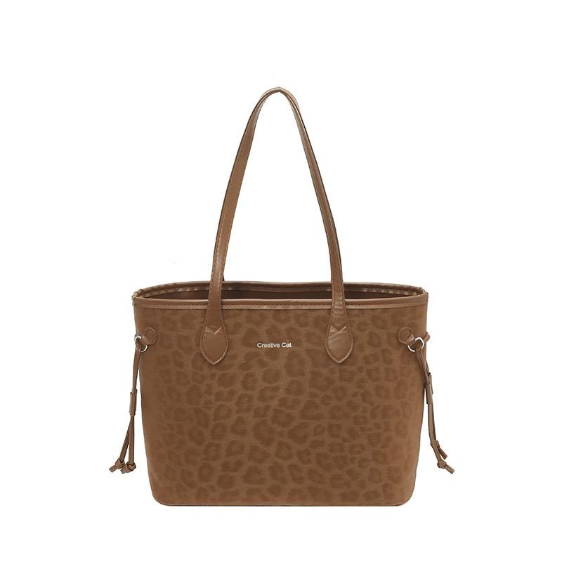 Simple Retro Large Capacity Pu Leather Tote Bag